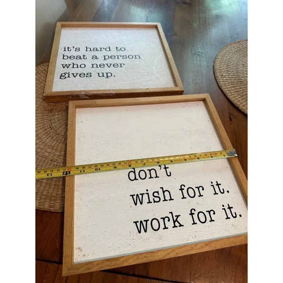 Two Wooden Motivational square signs - Picture 7 of 10